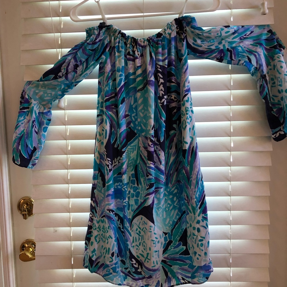Lilly Pulitzer Nevi Off the Shoulder Dress XS